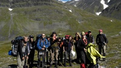 Midt i Abisko, på vej mod Kebne Kaise